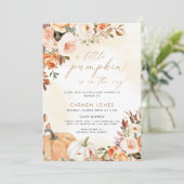 Bloemenpompoen Herfst Baby shower Genderneutraal Kaart (Staand voorkant)