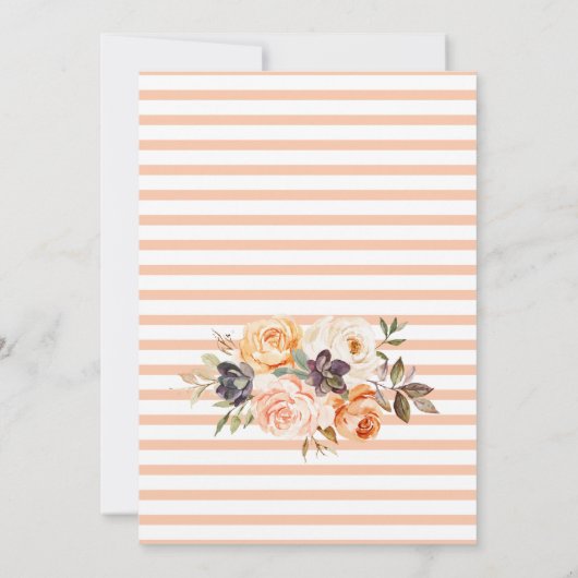 Bloemenpompoen Herfst Baby shower Genderneutraal Kaart (Achterkant)