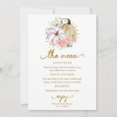 Bloemenpompoen Herfst Vrijgezellenfeest menu voor  Kaart (Voorkant)