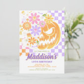 Bloemenpompoen Kleurrijke Halloween 13e verjaardag Kaart (Staand voorkant)