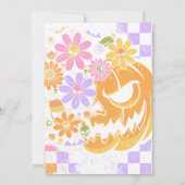 Bloemenpompoen Kleurrijke Halloween 13e verjaardag Kaart (Achterkant)