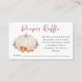 Bloemenpompoen luier Raffle Informatiekaartje (Voorkant)