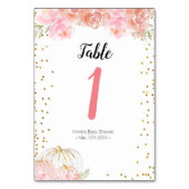 Bloemenpompoen Modern Tafelnummer (Achterkant)