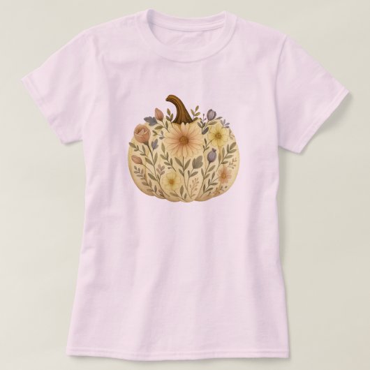 Bloemenpompoen T-shirt (Design voorkant)