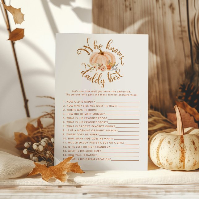 Bloemenpompoen Wie kent papa beste baby shower (Creator heeft geüpload)