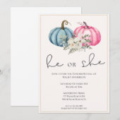 Bloemenpompoenen Herfst Baby Geslacht onthullen Kaart (Voorkant / Achterkant)