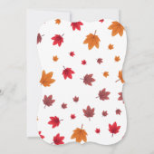 Bloemenpompoenen herfstbladeren Thanksgiving diner Kaart (Achterkant)