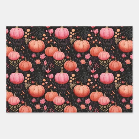  bloemenpompoenpatroon inpakpapier vel (Voorkant 2)