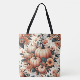Bloemenpompoenpatroon Tote Bag