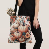 Bloemenpompoenpatroon Tote Bag (Dichtbij)