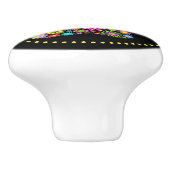 Bloemenpoot Print Keramische ladeknop Knop (Zijkant)