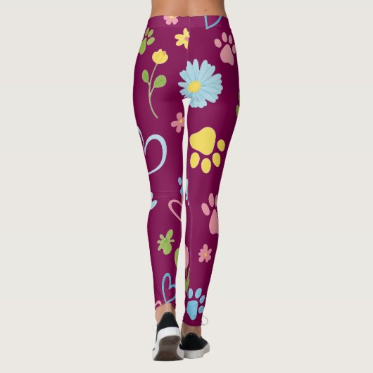 Bloemenpoot Print Leggings (Achterkant)