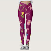 Bloemenpoot Print Leggings (Voorkant)