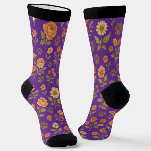 Bloemenpoot Print Sokken – Pet Lover Gift (Gebogen)