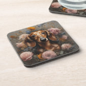 Bloemenportretten 1 Hondenras Bier Onderzetter (Linkerzijde)