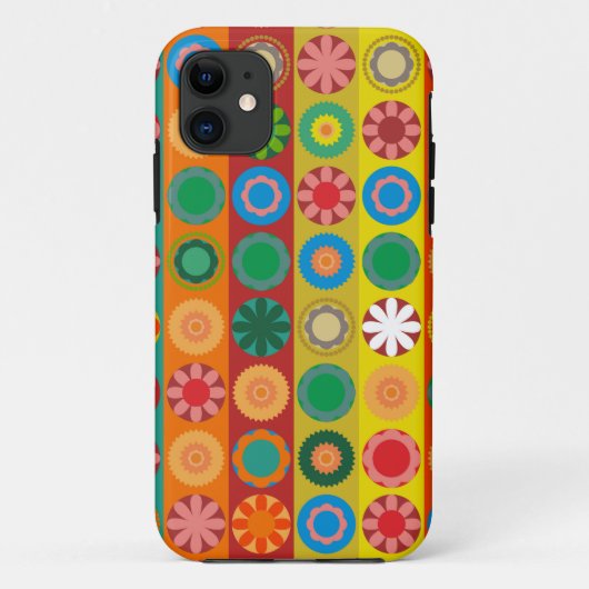 Bloemenpower in Rijen Case-Mate iPhone Case (Achterkant)
