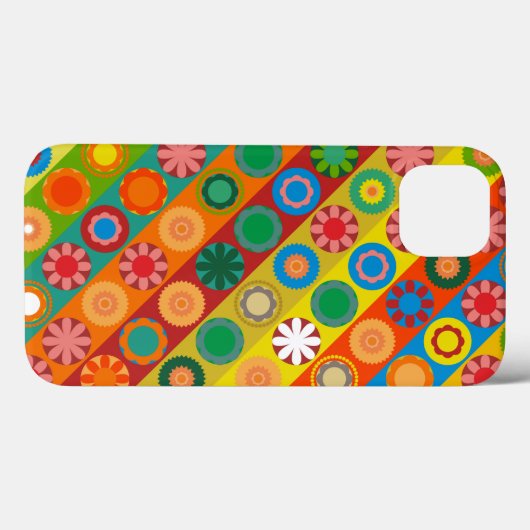 Bloemenpower in Rijen Case-Mate iPhone Case (Achterkant (horizontaal))
