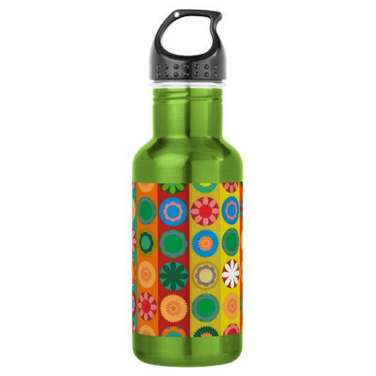 Bloemenpower in Rijen Waterfles (Voorkant)