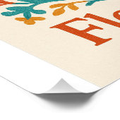 Bloemenpower Otomi Volkskunst Perfect Poster (Hoek)