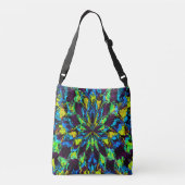 Bloemenpret in de jaren 60..... crossbody tas (Achterkant)