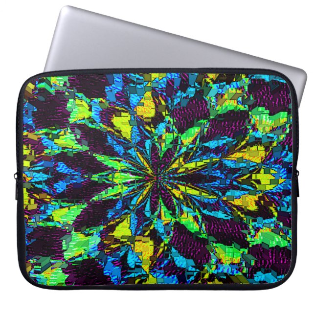 Bloemenpret in de jaren 60..... laptop sleeve (Voorkant)