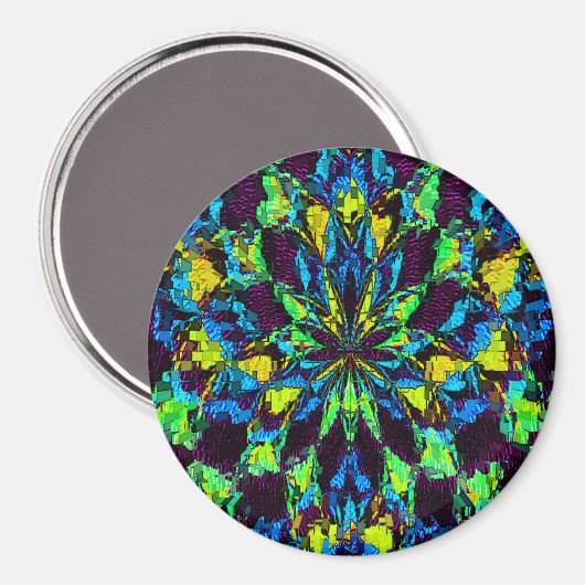 Bloemenpret in de jaren 60..... magneet (Voorkant / Achterkant)