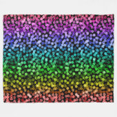 Bloemenpride zwarte regenboogdeken fleece deken (Voorkant (Horizontaal))