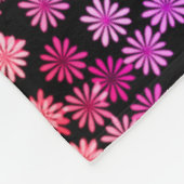 Bloemenpride zwarte regenboogdeken fleece deken (Hoek)