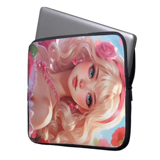 Bloemenprinses Laptop Sleeve (Voorkant Links)