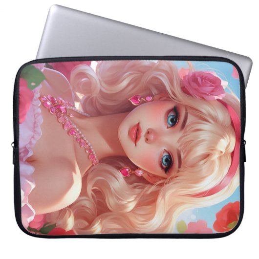 Bloemenprinses Laptop Sleeve (Voorkant)