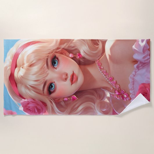 Bloemenprinses Strandlaken (Voorkant)