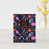 Bloemenprint Aangepaste bericht in sympathie Kaart (Gele Bloem)