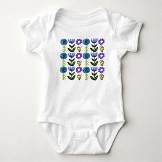 Bloemenprint Baby Bodysuit (Voorkant)