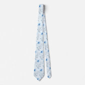 Bloemenprint Boho Halsstrik voor Kantoor Stropdas (Voorkant)