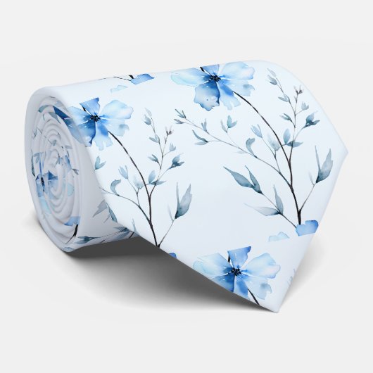 Bloemenprint Boho Halsstrik voor Kantoor Stropdas (Opgerold)