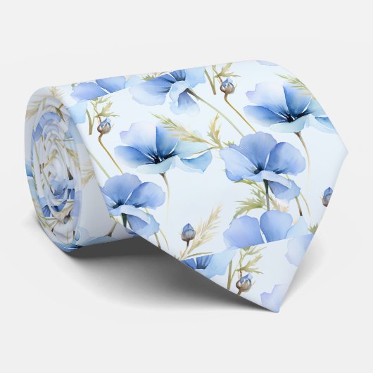 Bloemenprint Boho Herenkraagdas Stropdas (Opgerold)