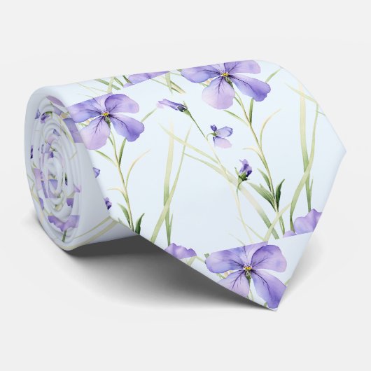 Bloemenprint Boho Nekband Stropdas (Opgerold)