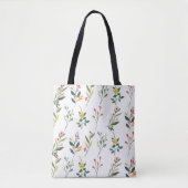 Bloemenprint canvas tas (Voorkant)