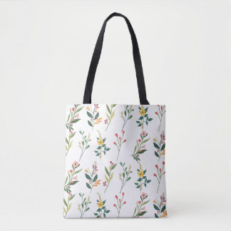 Bloemenprint canvas tas