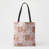 Bloemenprint Canvas tas, stijlvol bloemontwerp Tote Bag (Voorkant)