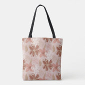 Bloemenprint Canvas tas, stijlvol bloemontwerp Tote Bag (Achterkant)