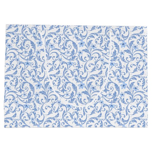 Bloemenprint geschenkzak groot cadeauzakje (Achterkant)