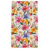 Bloemenprint geschenkzak klein cadeauzakje (Voorkant)