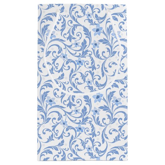 Bloemenprint geschenkzak klein cadeauzakje (Achterkant)