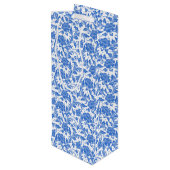 Bloemenprint geschenkzak wijn cadeautas (Achterkant Gekanteld)