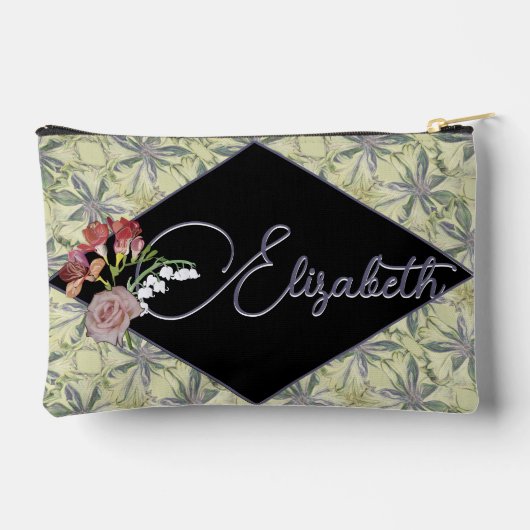 Bloemenprint gesneden naaizak etui (Achterkant)