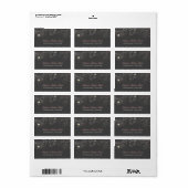 Bloemenprint Grijs met Tulp - Adreslabels Etiket (Full Sheet)