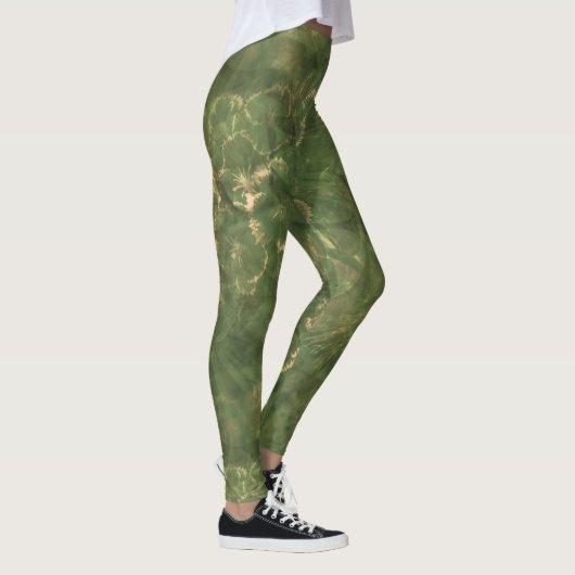 Bloemenprint Groene Leggings (Rechts)