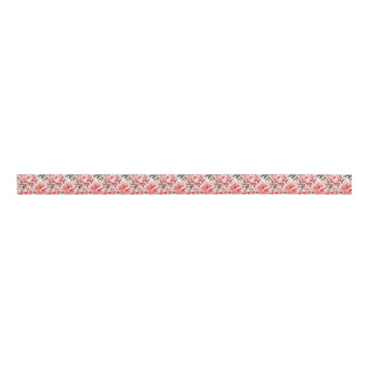 Bloemenprint Grosgrain lint (Voorkant)