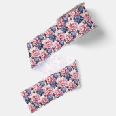Bloemenprint Grosgrain lint (Achterkant)
